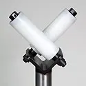 Fixed V hardened steel roller guide, model FVR-400-S